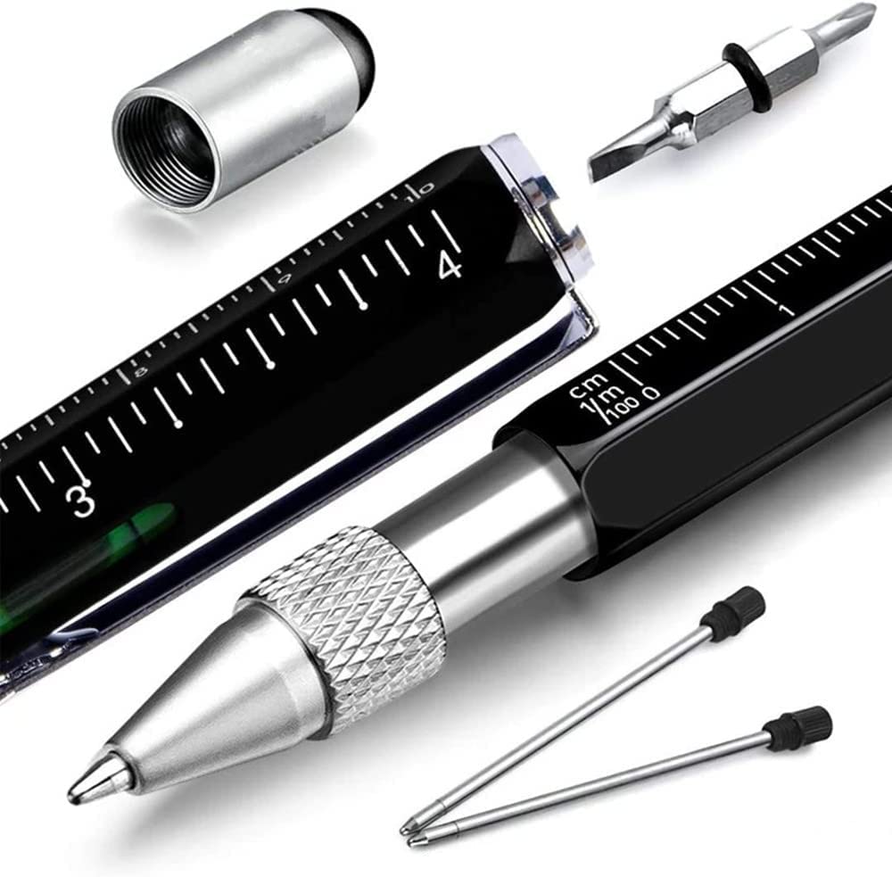 Black Multi Tool Pen - Stocking Fillers, Dad & Grandad Gifts - Engineer’s Pen by TRIXES