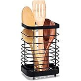 HMIEPRS Kitchen Utensil Holder, Stainless Steel Cooking Cutlery Drainer, Storage Holder Utensil Organizer Caddy for Organize Drawer, Countertops and Tableware Storage