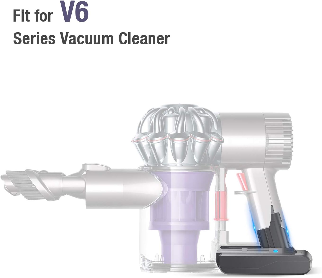 Upgraded V6 Battery 21.6V 3.5Ah Compatible with V6 Animal Absolute Fluffy Motorhead Slim V6 DC58 DC59 DC61 DC62 DC72 DC74 SV03 SV04 SV05 SV06 SV07 SV09 Handheld Vacuum: Home Audio & Theater