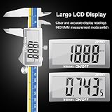 Preciva Digital Vernier Caliper 150mm 6 inch Blue LCD Stainless Steel view 5