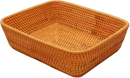 Hecho a Mano de Almacenamiento Caja de Fruta de Mimbre Cesta