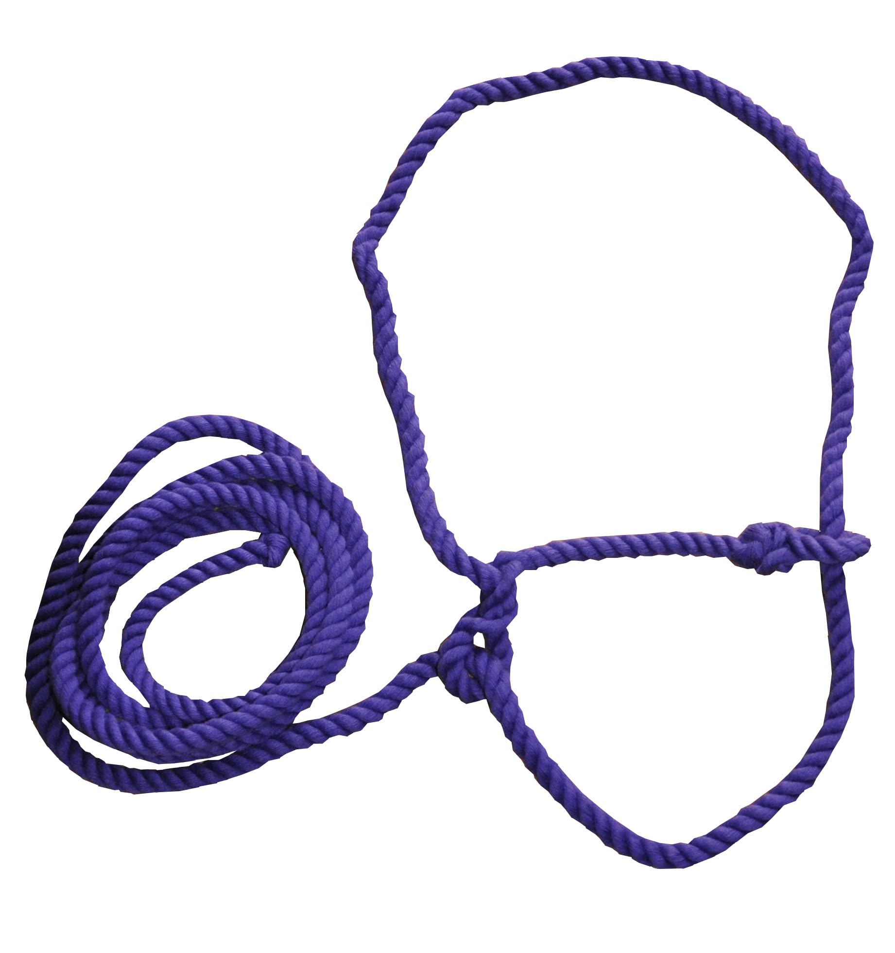 Equine Outlet Cotton Rope Halter for Ponies and Small Animals – Adjustable Lightweight Halter for Shetland, Section A, Sheep, Llama and Calf – Made in the UK (Purple) — image 1