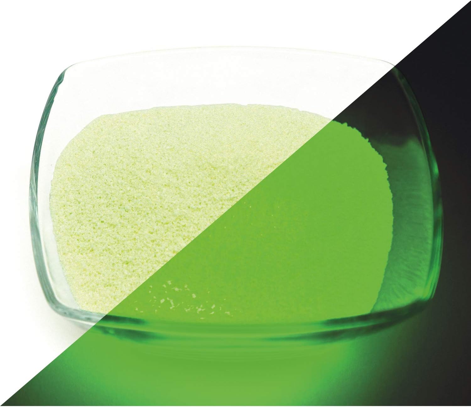 lumentics Premium Afterglow Stones 4mm - Glow in the dark decor stones, afterglowing color grains, color granules, light decor, light stones (0.5mm) (green)