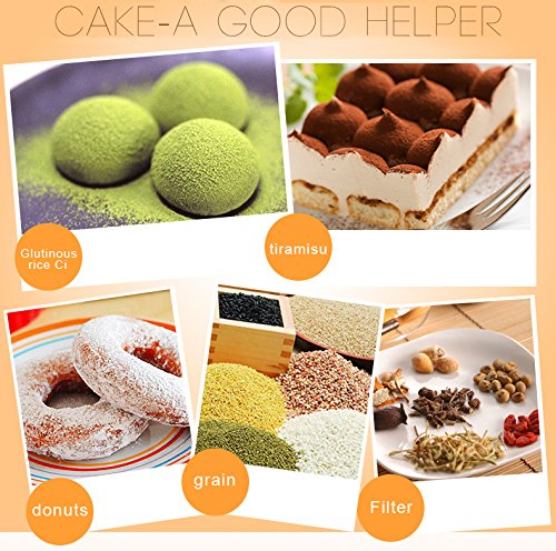 image for Gabkey Mesh Round Flour Powder Sugar Coco Chocolate Powder Dusting Sha