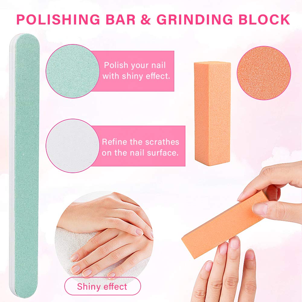 Nail Polish Remover Tools Set Nail Polish Remover Bottle, Cuticle Pusher and Cutter, 500 Nail Polish Remover Pads, 10 Nail Caps, 2 Nail File, Sponge Finger Separator, Nail Brush for Nail Arts : Beauty