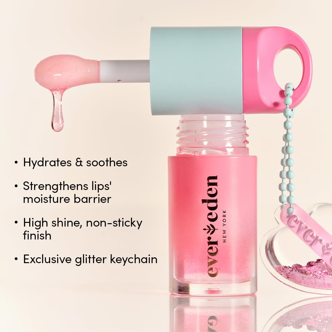 Evereden Kids Tinted Non Toxic Lip Gloss: Sakura - Non Toxic - Vegan Clean Makeup for Kids - Soothing & Hydrating Kid Lip Gloss with Cherry, Peach, & Cranberry Oils - Girls Makeup