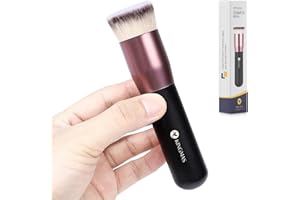 KINGMAS Flat Top Foundation Brush, Premium Kabuki Makeup Brush for Liquid, Blending, Cream, Powder,Blush Buffing Stippling Fa