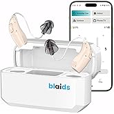 Blaids Neuro Rechargeable RIC Programmable Hearing Aids for Seniors and Adults, Audiogram with Bluetooth Mobile App Hearing Test Audiogram & Noise Cancellation, Dual Mic & 48 DSP Channels | USA-Made