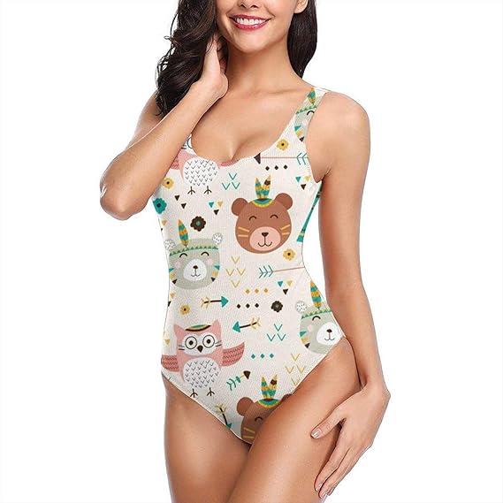 Amazon かわいい動物の女性のワンピース水着水着レディースビキニセット水着 L タンキニ 通販