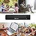 EIVOTOR 20W PC Sound Bar with Subwoofer, Portable Wireless Computer Speaker with Super Bass, Black