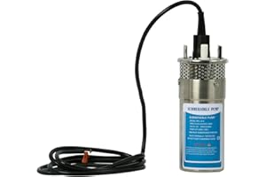 NovelBee 12V 2.1GPM Stainless Steel Shell Solar Deep Well Submersible Well Water Pump,Pump Lift 230FT