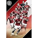 Manchester United Players Collage Wall Poster 24' x 36' Pogba, RASHFORD, DE GEA & More! Officially Licensed Ships from USA