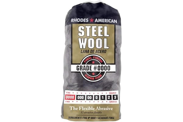 Homax 10120000 Steel Wool, 12 pad, Grade #0000, Rhodes American, Final Finish