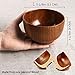 Cospring Handmade Wood Bowl, Mug, for Rice, Soup, Dip, Coffee, Tea, Decoration (2PCS Jujube Bowls, L: 5-1/8 inch Dia by 3-1/8 inch High)