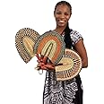 Omaqa One Burkina Faso African Hand Fan Woven 16" Long for Women & Men | Home Decoration