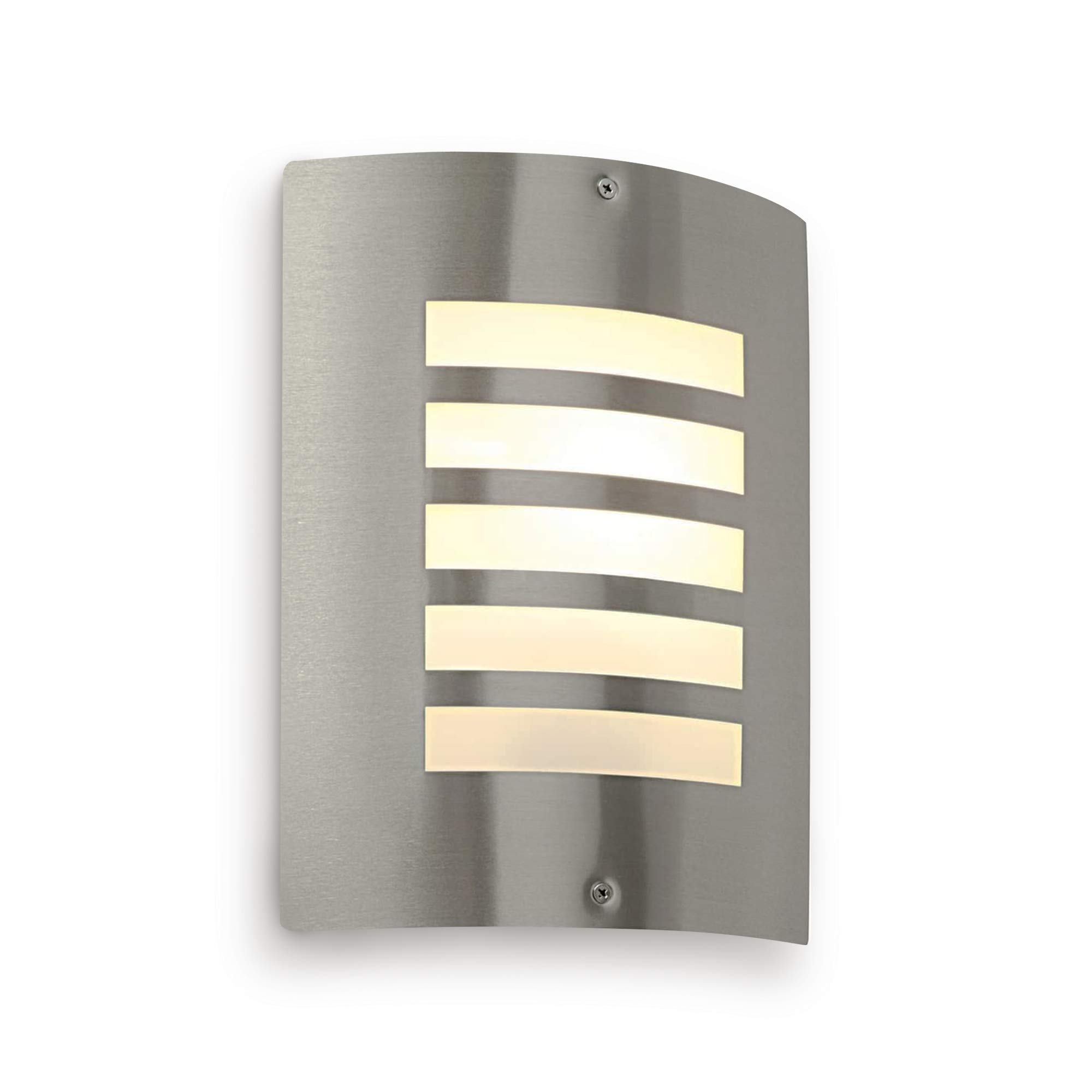 Bianco Outdoor Wall Light - Curved Outside Lights Mains Powered - Outdoor Wall Lights Mains Powered - IP44 Weatherproof Wall Lights - E27 LED Compatible