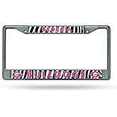 Rico Industries NCAA Georgia Bulldogs 12" x 6" Silver Chrome Frame W' Decal Insert Car/Truck/SUV Auto Accessory