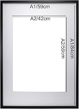 YiPinYin A1 Black Picture Frame Set of 3 with Mounts for A2 41x58.4cm view 5
