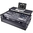 ProX XS-RANEFOUR WLTBL LED ATA Flight Style Road Case For RANE Four DJ Controller with Laptop Shelf 1U Rack Space LED and Wheels - Black Finish