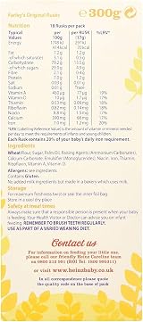 HEINZ Farley's Original Rusks x18 300g Baby Finger Food Iron Calcium view 2