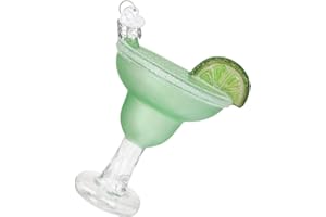 Old World Christmas Margarita Glass Blown Ornament for Christmas Tree, Handcrafted Holiday Decoration, Adult Beverages Collection