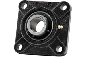 MAPLE ACE UCF213-40 Square Flange Bearing 2-1/2" Bore, 4-Bolt Self-Aligning, Solid Base, Heavy Duty