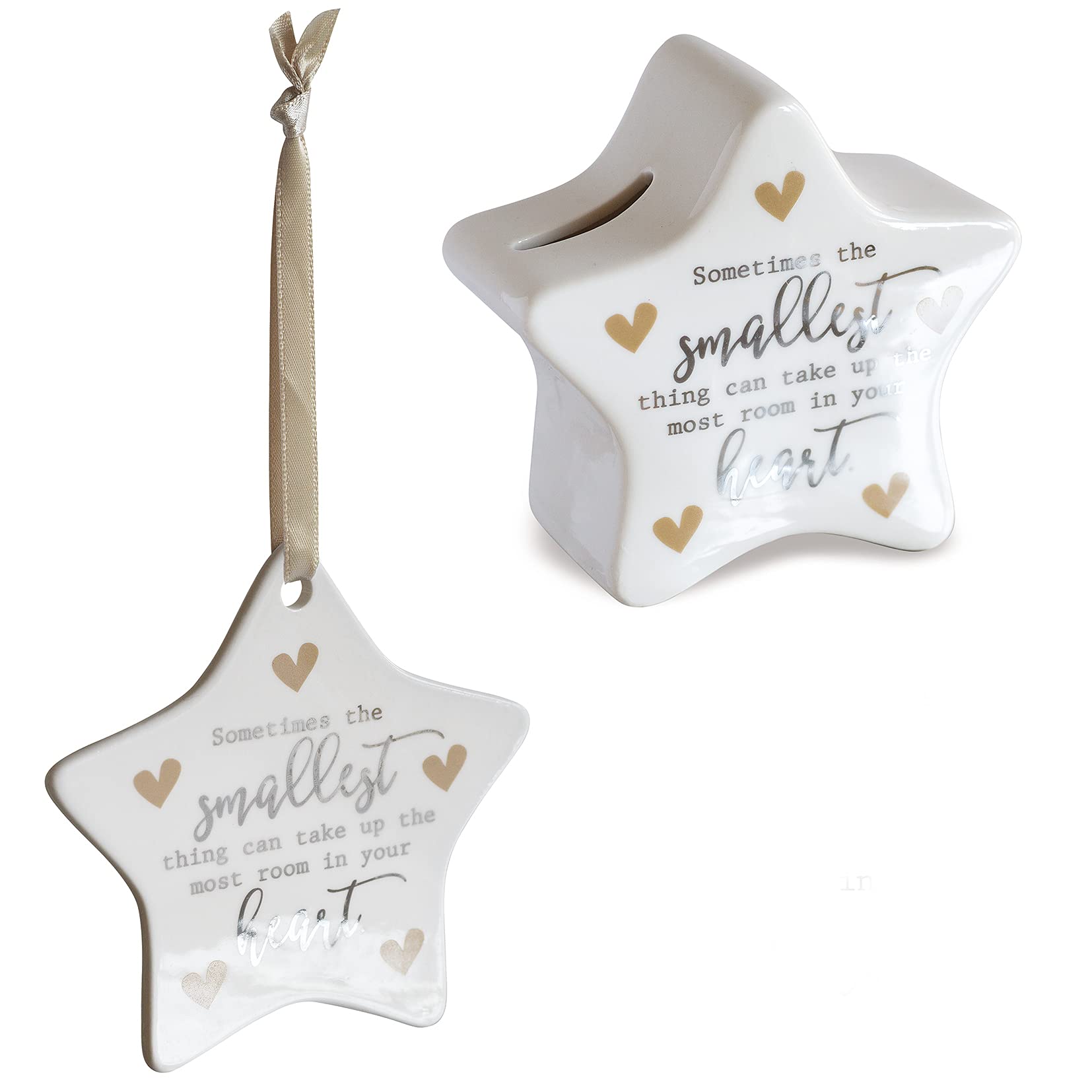 Arora Money Box, Ceramic, Off White, See Description