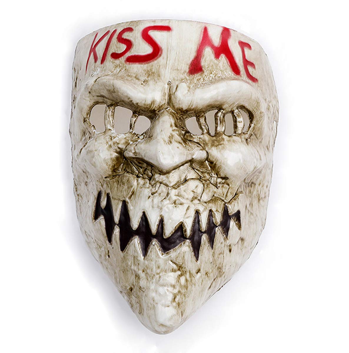 Photo 1 of Gmasking PVC Halloween Election Horror New Year Kiss Me Cosplay Mask Costume Props (Red-Tooth)