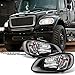 For [Black] 2004-2012 Freightliner Business Class M2 | 2003-2013 M2 106 Headlights Left & Right Pair Set
