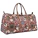 Signare Tapestry Large Travel Duffle Bag Ladies Overnight Weekender Carryon Gym Sports Duffel bags for Women with Strawberry Thief Red Design (BHOLD-STRD)