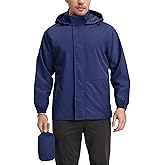 COOFANDY Rain Jacket Men Waterproof Lightweight Packable Raincoat Hooded Windbreaker For Hiking Golf Running