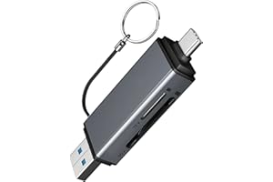 SD Card Reader, USB C to SD Micro SD Card Memory Card Adapter Dual Slot Compatible with iPhone 15 Pro/Max, MacBook Pro/Air 20