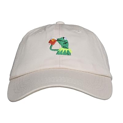 Marthasky Kermit The Frog Sipping Tea Adjustable Strapback Cap