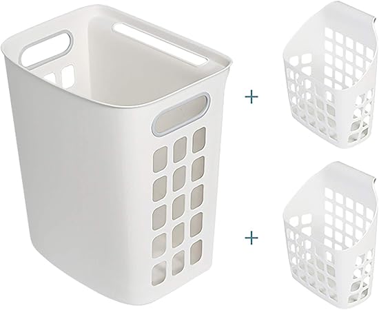 ZHIHQ Cesto Ropa Sucia, 3 Piezas Cesta De Plástico Hueca para La Colada