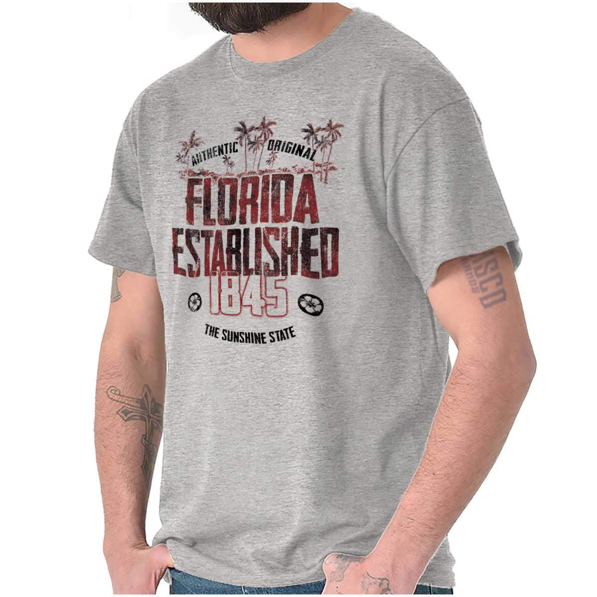 Original Rustic Florida Sunshine State Fl T Shirt Tee Kitilan