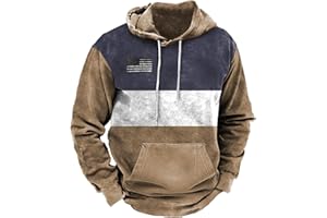 Chounliem Mens Hoodies Vintage Pullover Sweatshirts Graphic Western Aztec Ethnic Casual Plus Size Long Sleeve Top