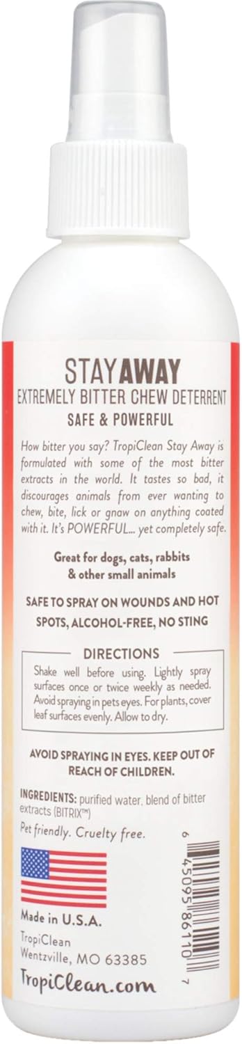 TropiClean Dog Spray Grooming Supplies, Chew Deterrent Spray, Extremely Bitter Spray to Deter Dogs & Puppies From Chewing - Image 3