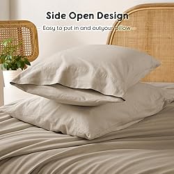 Shilucheng 100% French Linen Sheets - Queen Size