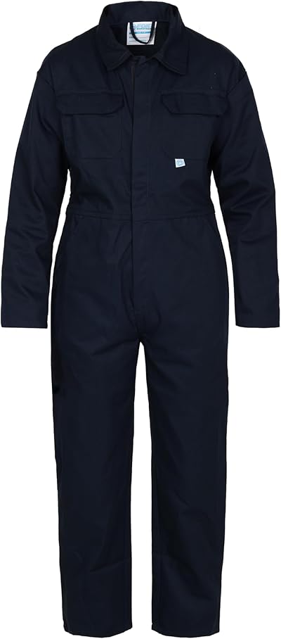 FORT Tearaway Junior Coverall Navy 14 Years Velcro Pockets Durable Overalls