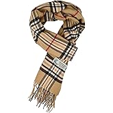 Glory Max Unisex Classic Tartan Plaid Winter Scarf Soft Cashmere Feel 72"x12"