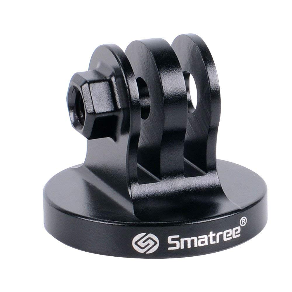 Smatree Aluminum Tripod Mount Adapter for GoPro Session, Hero 11/10/9/8/7/6/5/4/3/2/1/Max Cameras Black