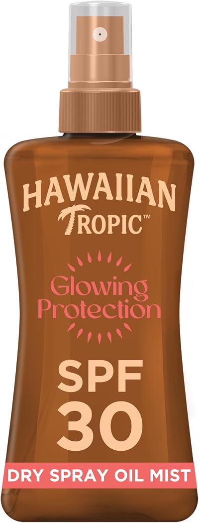 Hawaiian Tropic Dry Oil Spray Mist SPF 30 Water Resistant UVA UVB Tropical