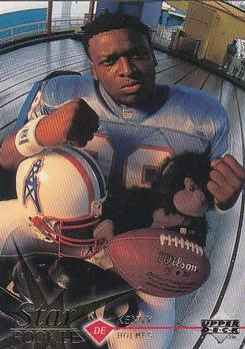 1997 Upper Deck Football #12 Kenny Holmes RC Rookie Card Houston Oilers Official NFL Trading Card From The UD Company