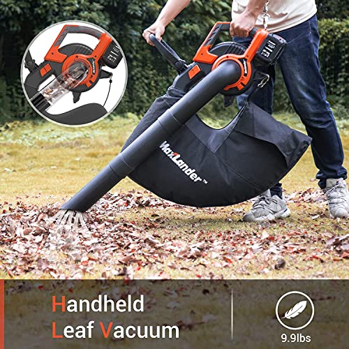 MAXLANDER 2 in 1 Cordless Leaf Blower & Vacuum Cleaner with Bag, 40V