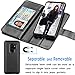 Tekcoo Galaxy S9 Plus Case, S9 Plus Wallet Case/PU Leather Case, Luxury Credit Card Slots Holder Carrying Folio Flip Cover [Detachable Magnetic Hard Case] Kickstand - Black