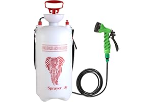 CLICIC 4.2 Gallon Pressure Sprayer with 7 Spray Modes, Camping Shower with Removable Hose and Shower Head for Camping Outdoor Traveling Hiking and Pet Bath