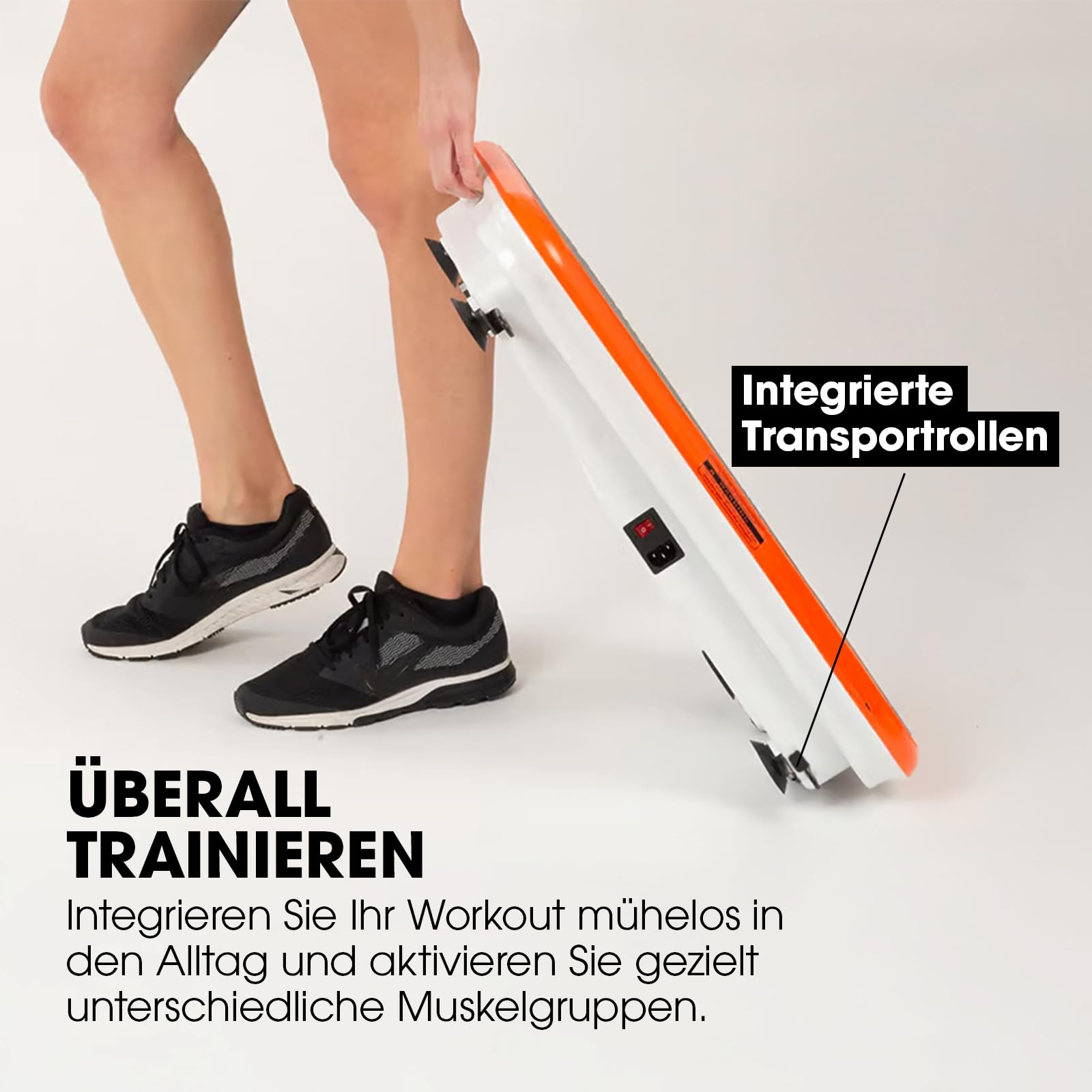 Mediashop Vibro Shaper - leistungsstarke Vibrationsplatte für Zuhause mit Griff - Vibrationsboard für Ganzkörper-Workout & Muskeltraining - Vibrationsgerät inkl. Fitnessbändern - Fitnessplattform 6