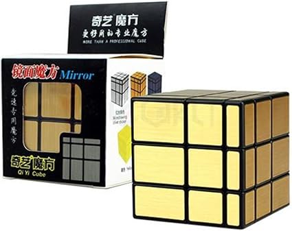 AdiChai QiYi 3 by 3 Gold Mirror Cube Magic Cube Speed Cube