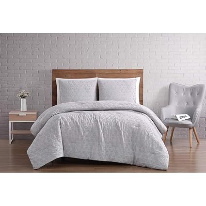 Amazon Com 2 Piece Modern Style Cotton Pintuck Comforter