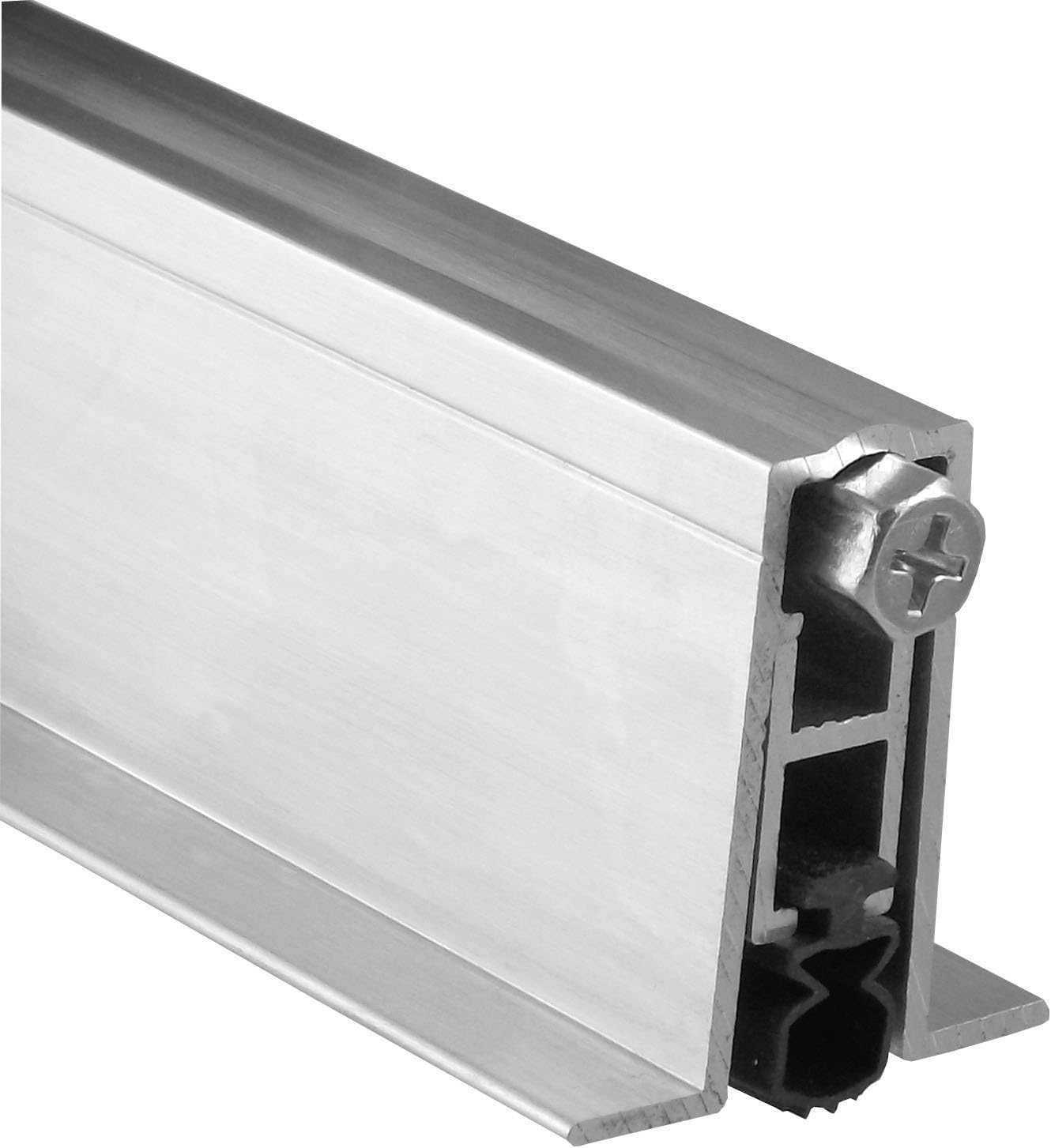 Pemko Aluminum Automatic Door Bottom, Mill Finish, PemkoPrene, 9/16"W x 42"L x 1-3/8"H